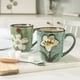 thumbnail image 4 of Taza cappuccino Rockgoldbug Ceramics de porcelana de 350 ml, color rojo, azul, verde y rosa, 4 of 8
