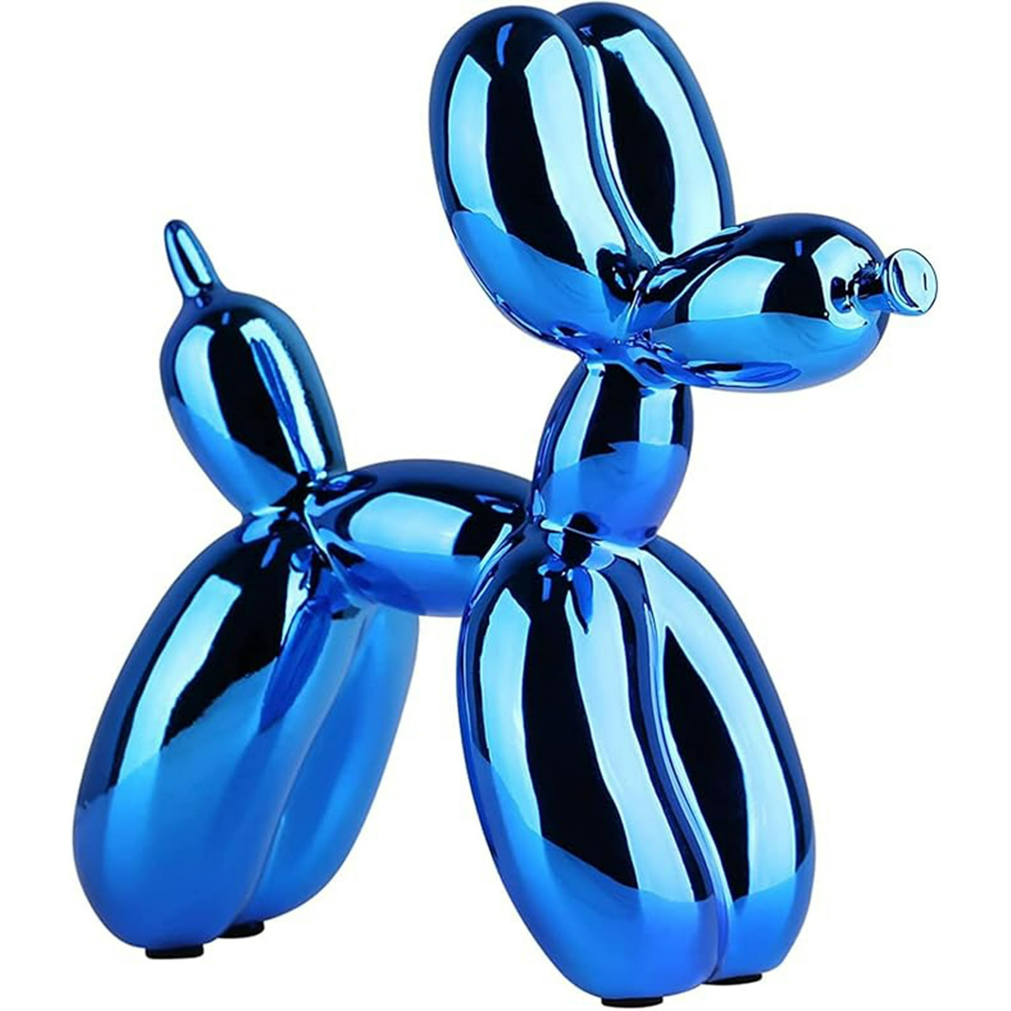 Veat00l - Figura Decorativa De Perro Globo Decoración Del Hogar, 10*10*4cm Estatua De Perro Con Globo Galvanizado Brillante, Figura De Animal De Globopequeño, Escultura Artística, Decoración Moderna