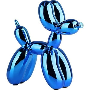 Veat00L - Figura Decorativa De Perro Globo Decoración Del Hogar, 10*10*4Cm Estatua De Perro Con Globo Galvanizado Brillante, Figura De Animal De Globopequeño, Escultura Artística, Decoración Moderna