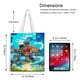 thumbnail image 5 of Dragon Striker Bolso de tela con estampado de lienzo para mujer, bolsa de compras reutilizable y estética, con cremallera interior, regalo para mujer, 35 × 40 cm., 5 of 6