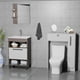 thumbnail image 2 of Mueble Organizador 1 Puerta 2 Nichos + Organizador De Baño Wc 9003Sb-9006B Café Smoke - Blanco, 2 of 6