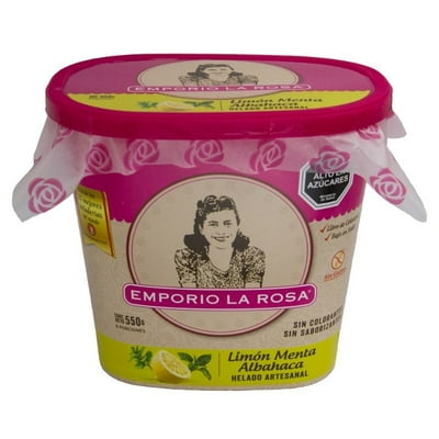 Helado Limón Menta Albahaca Pote 800 Ml Emporio La Rosa