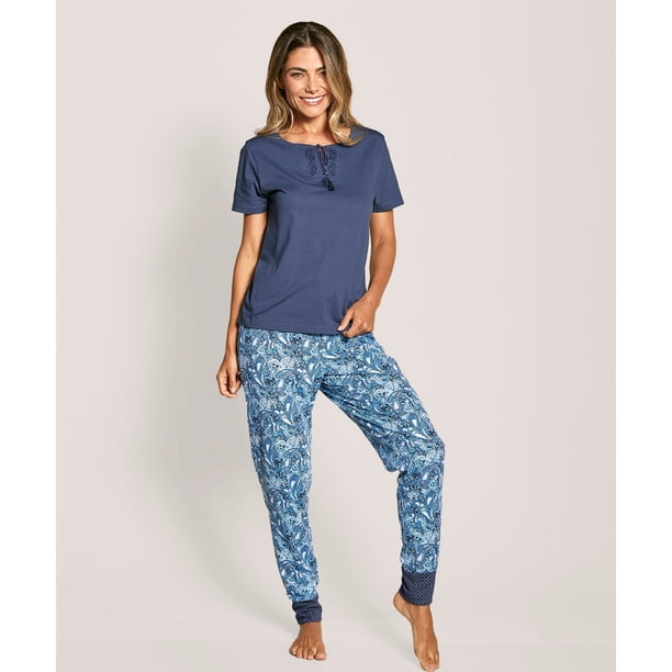 Pijama Cotton Estampado Mujer Lady Genny J-739 Suavidad