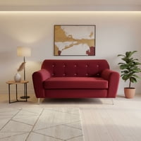 Muebles New - Sofa New Dos Cuerpos Rojo Felpa