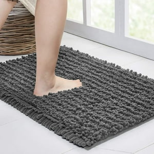 Alfombra De Baño Walensee, Felpilla, Antideslizante, Gris, 60 X 43 Cm