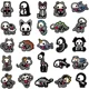 thumbnail image 5 of Set Stickers calcomonias Animalitos corazon skull black love, 5 of 6