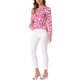 thumbnail image 2 of INSPIRE CHIC Blusa de Manga Larga con Cuello Volante para Mujer de Regreso a Clases Día de San Valentín M Rosa Claro-Puntos, 2 of 6