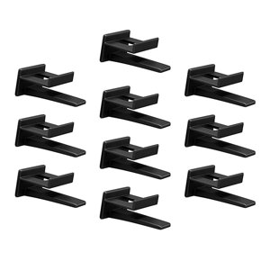 Magideal - 10 Ganchos Para Sombreros Para Pared, Colgadores Multifuncionales Para Sombreros, Perchero Para Gorras De Béisbol, Organizador Duradero Para Sombreros Negro