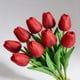 thumbnail image 2 of Ramos De 9 Tulipanes Flores Artificiales Decoración Hogar rojo Talla Única, 2 of 5