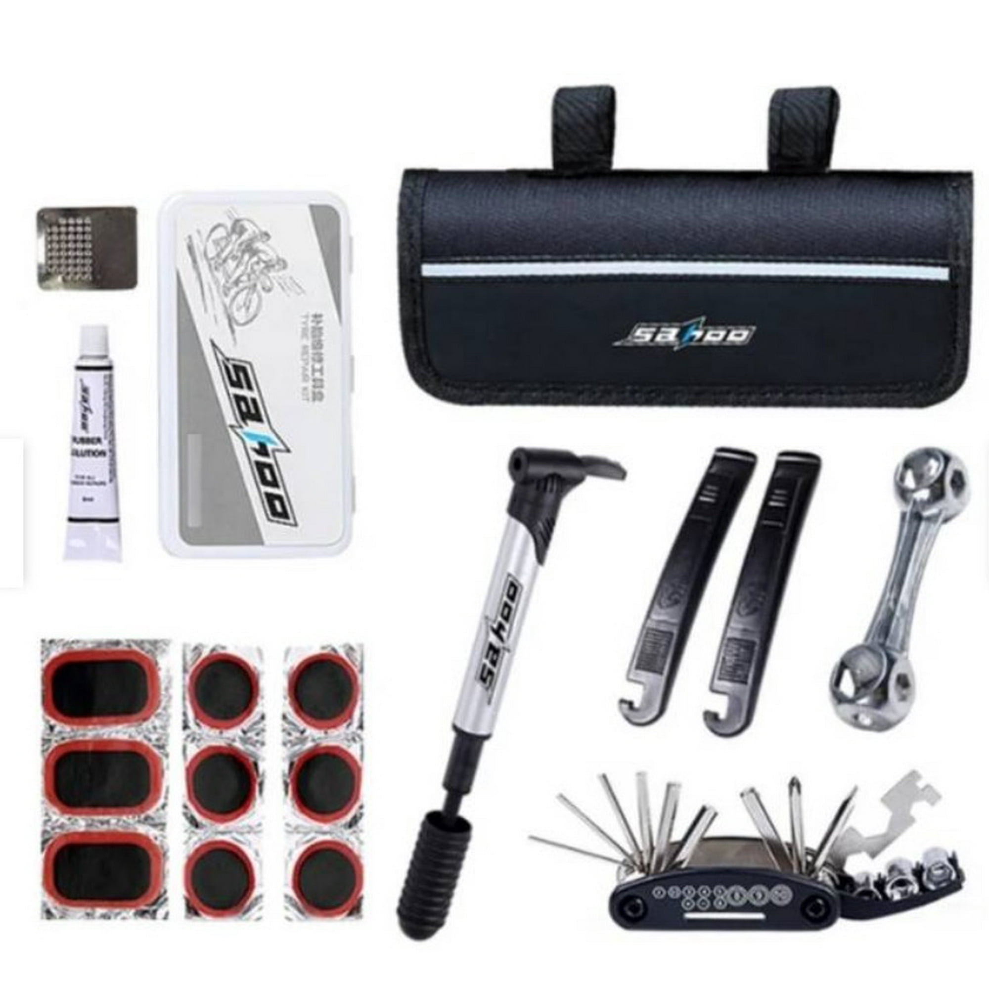 Tomasstore - Kit De Reparacion 12 En 1 Para Bicicleta / Bombin / Llaves