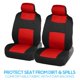 thumbnail image 3 of Juego completo de fundas para asientos de coche BDK PolyPro, rojo sobre negro, 3 of 9
