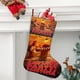 thumbnail image 2 of Fiesta de Salchichas Foodtopia Tema: Calcetines de Navidad, fino lino blanco para colgar en escaleras y chimenea, decoración navideña para el hogar, regalo de Navidad.54cm×38cm, 2 of 5