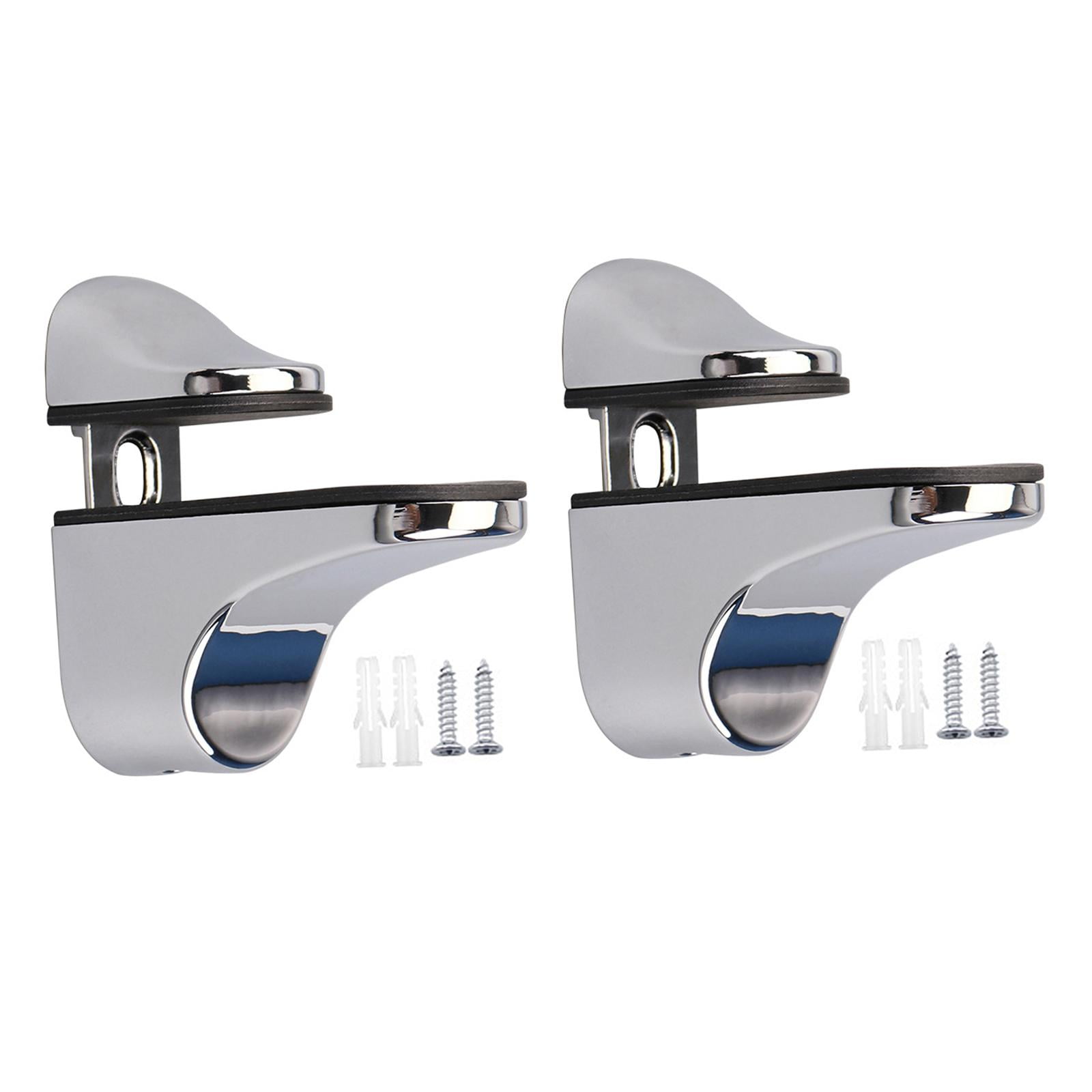 Magideal - Abrazadera De Soporte Para Estante De Vidrio Para Vidrio De 3-21 Mm, Soporte De Clip Para Baño, Herrajes De Soporte Para Estantes, Estantería Para Bañ Pulido