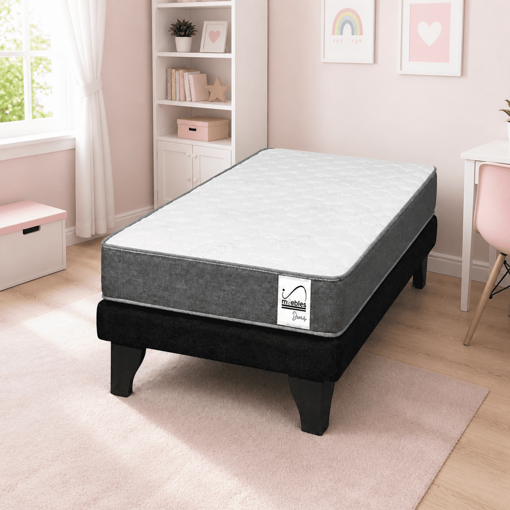 Cama Europea 1 Plazas Basic Home Factory
