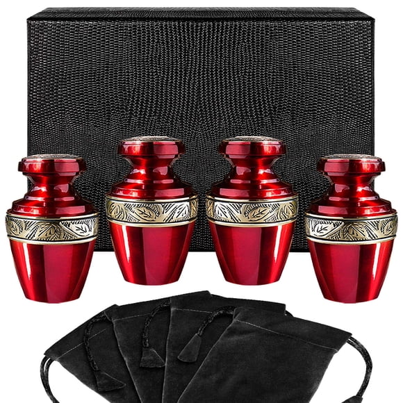 Urnas funerarias Trupoint Memorials pequeñas para adultos, juego de 4