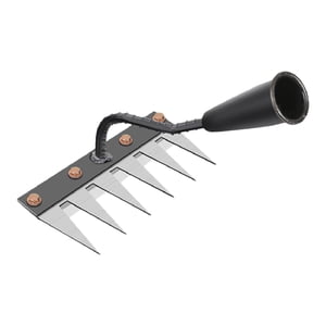 Ioensy - Herramienta Agrícola Manual, Azada De Jardín Robusta Para Cultivo, Aflojamiento Y Cultivo, Rastrillo De 6 Dientes