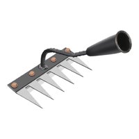 Ioensy - Herramienta Agrícola Manual, Azada De Jardín Robusta Para Cultivo, Aflojamiento Y Cultivo, Rastrillo De 6 Dientes