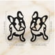 thumbnail image 3 of Aros pendientes de fantasia bulldog frances black, 3 of 3