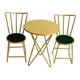 thumbnail image 2 of Juego De Sillas En Miniatura De Casa De Mu?ecas Con Mesa Redonda, Muebles A Escala 1: 6, Dorado, 2 of 5