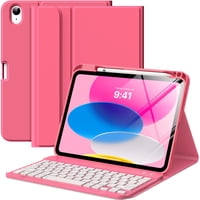 Funda Con Teclado Moko Para Ipad 11.ª Generación, 11 Pulgadas (2025), Color Rosa