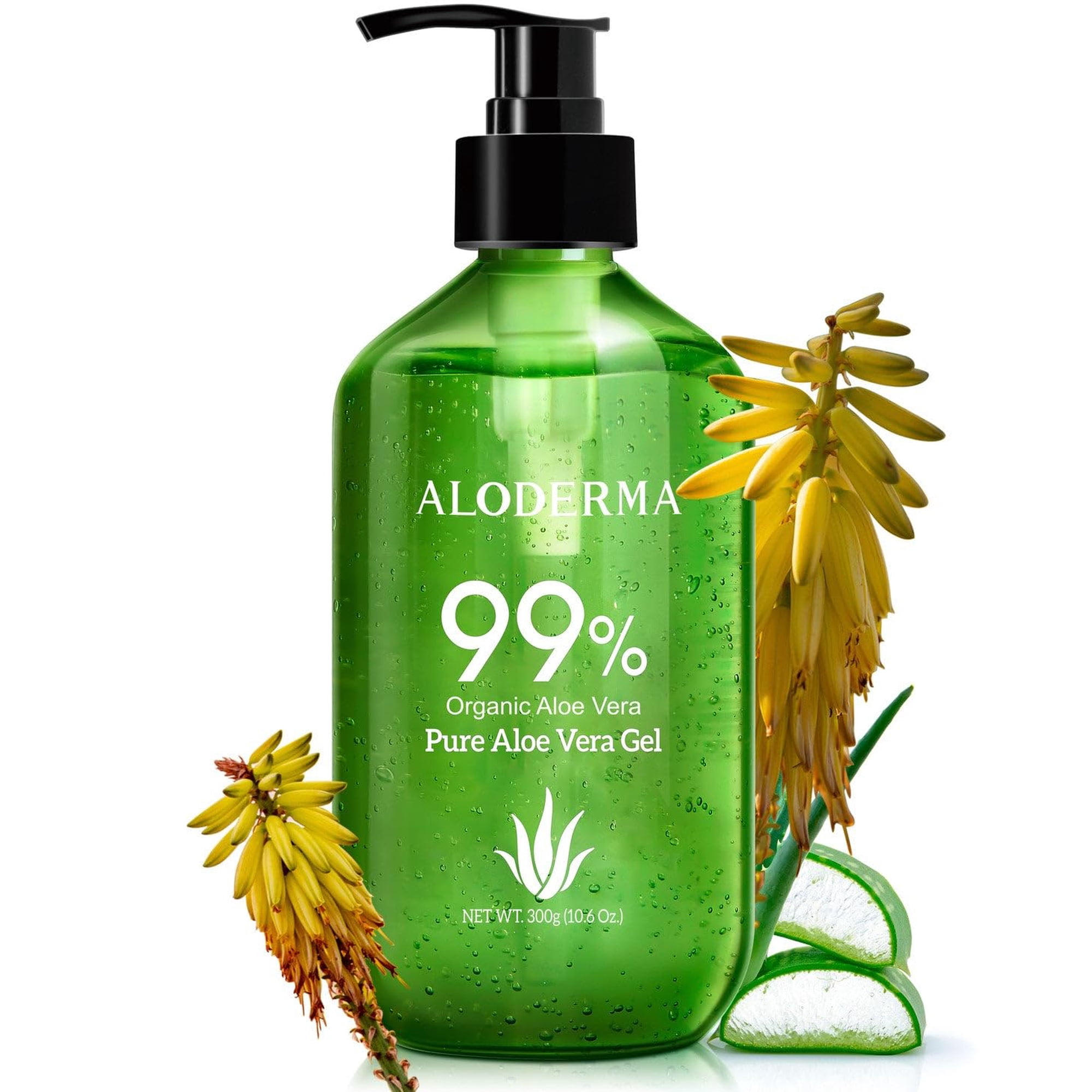 Gel De Aloe Vera Aloderma 99% Orgánico 310 Ml Ligero