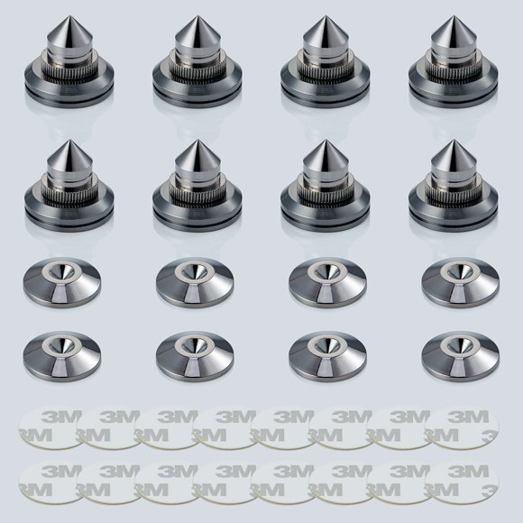 Protectores de suelo Speaker Spikes Pailvens, 8 unidades, negros
