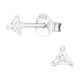 thumbnail image 1 of Aros Plata 925 Forma Triangulo Cristal, 1 of 2