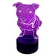 thumbnail image 3 of Lampara Ilusion 3D Pitbull de 7 colores, Base touch, 3 of 6