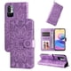 thumbnail image 2 of Funda tipo cartera FOXDOCK para Xiaomi Redmi Note 10 5G , diseño girasol en relieve, cuero PU, cierre magnético, soporte y tarjetero, 2 of 5