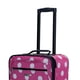 thumbnail image 5 of Juego de equipaje Rockland Fashion Softside Upright de 2 piezas con lunares rosas, 5 of 8