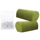 thumbnail image 3 of 1 par de fundas de reposabrazos de sofá de franela con 100 piezas de cama falda prendedores verde, 3 of 5