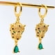 thumbnail image 5 of Aros Leopardo Colgantes, Gota Circón verde, 5 of 6