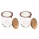 thumbnail image 1 of Tarro de alimentos WECK 1 L (2 uds) con tapas de vidrio y de madera, 1 of 9