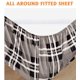 thumbnail image 4 of Juego de sábanas Elegant Comfort Luxury Plaid Grey Queen de 6 piezas, 4 of 9