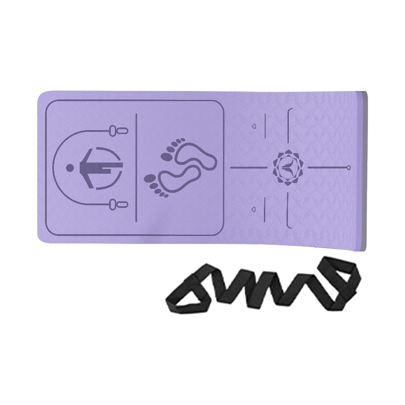 Ioensy - Colchoneta De Cuerda Para Saltar, Colchoneta De Yoga Para Ejercicios De Absorción De Impactos Para Pilates, Gimnasio En Casa, Violeta Interior