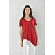thumbnail image 1 of Polera Mujer Rojo Manga Corta Corte Asimétrico Talla L, 1 of 3