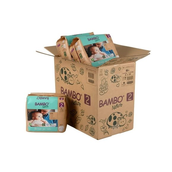 Caja Pañales Ecológicos Ecofriendly Talla S, 180uni
