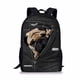 thumbnail image 1 of Black Denim Pocket Cat Student School Bag Kitten Printed Backpack Teenager Daily Casual Backpack Women Men Travel Rucksacks, 1 of 3