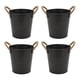 thumbnail image 1 of Set 4 Macetero Metalico Vintage Moderno Con Asas Decorativo negro, 1 of 9