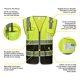 thumbnail image 3 of Chaleco de seguridad COOLJOB de alta visibilidad, 9 bolsillos, amarillo reflectante, talla S, 3 of 6