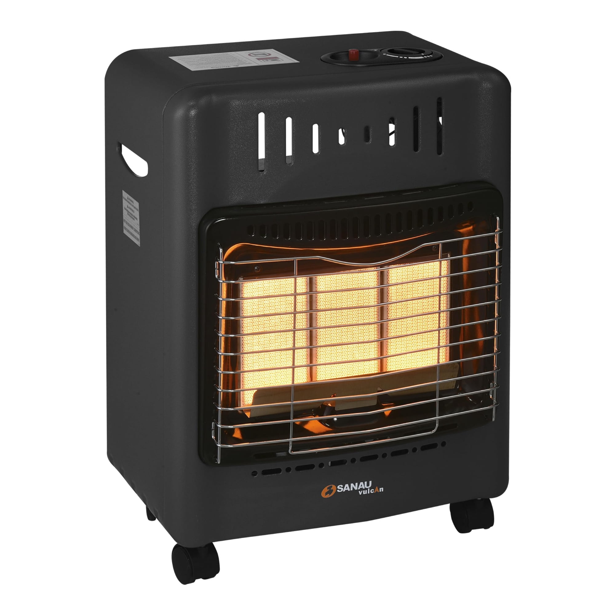 Calentador De Propano Sanauvulcan De 18.000 Btu Para Garajes De 450 M², Color Negro