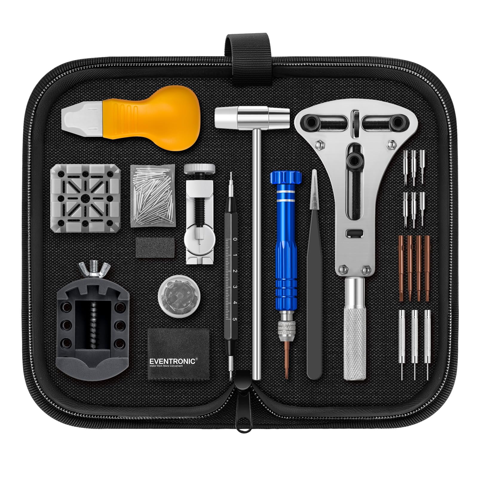 Kit De Reparación De Relojes Eventronic Professional 154 Piezas Con Estuche