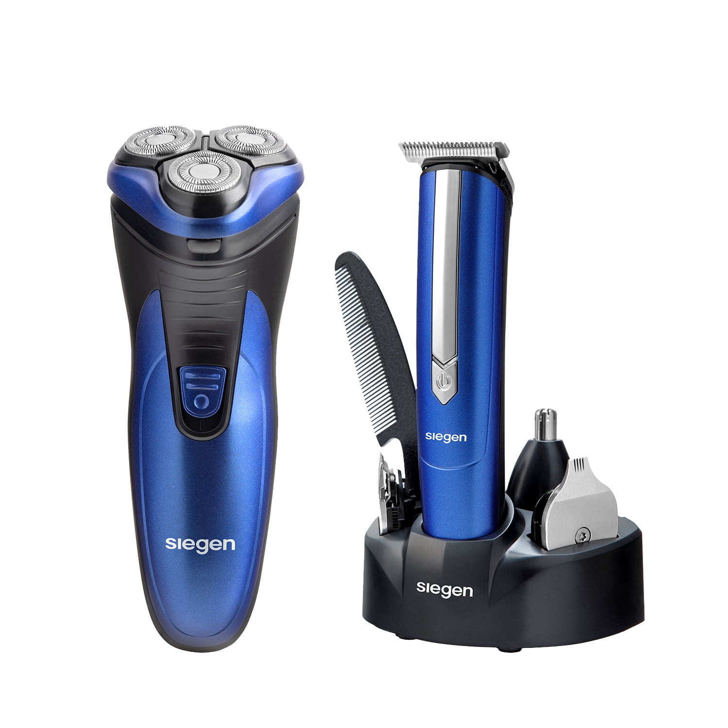 Siegen - Afeitadora Y Multistyler Sg-8440 Azul Y Negro