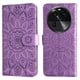thumbnail image 1 of Funda tipo cartera FOXDOCK para OPPO Find X6 Pro , diseño girasol en relieve, cuero PU, cierre magnético, soporte y tarjetero, 1 of 5