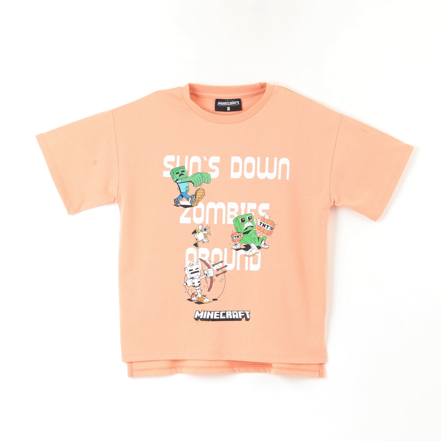 Polera Manga Corta Niño Sun's Down Rosado Minecraft