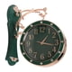 thumbnail image 3 of Reloj De Pared De Doble Cara Para Cumpleaños, Regalo, Sala De Estudio, Fiesta Al Aire Libre, Tranquilo, Verde, 3 of 5