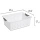 thumbnail image 2 of Organizador de almacenamiento Sterilite Ultra Basket blanco, paquete de 6, 2 of 9