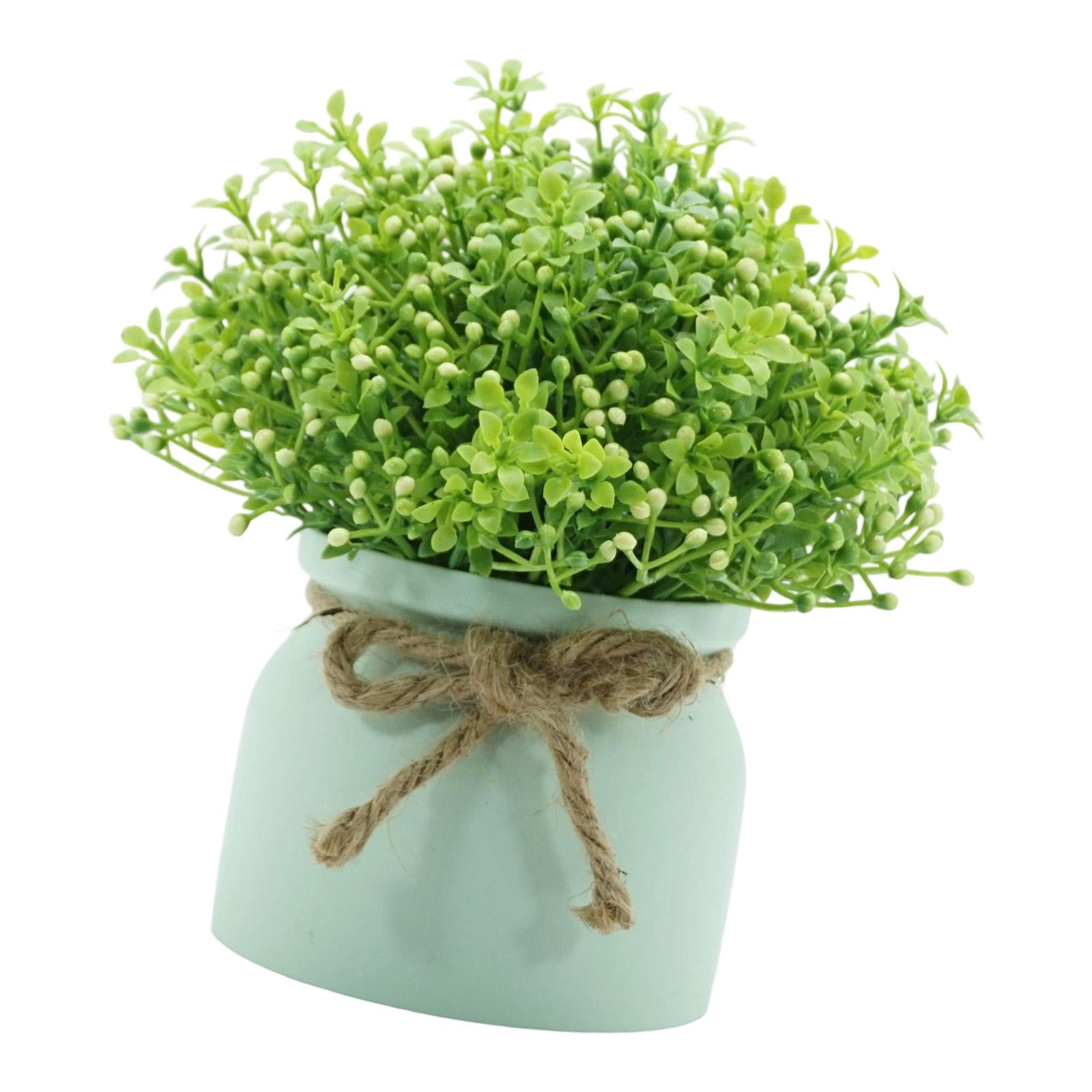 Magideal - Planta Artificial Maceta Orquídea Bonsái Decorativa Toque Realista Material Pp Sin Pérdida De Color Fácil Cuidado Adecuada Para Estante Oficina Baño M Olla Verde