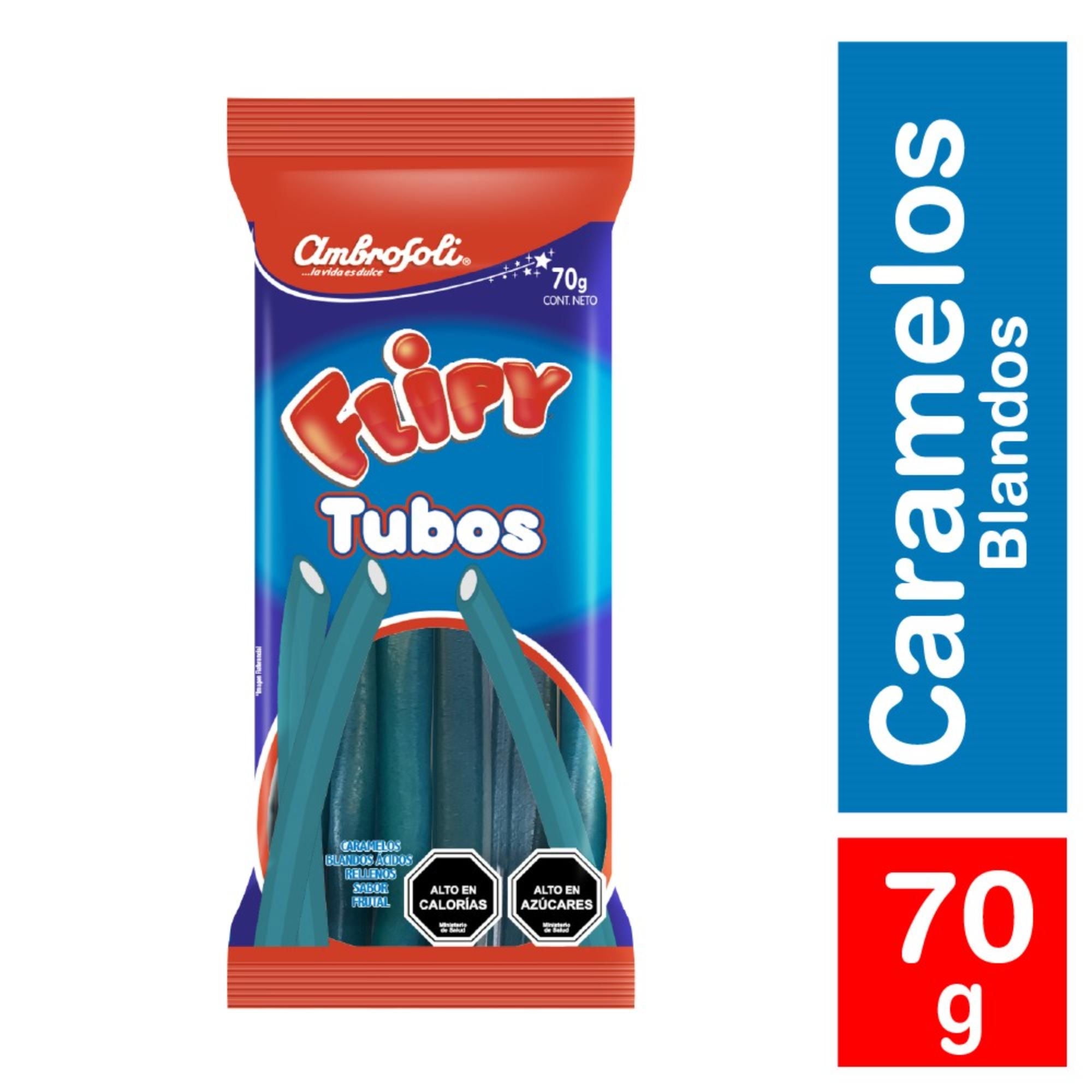 Caramelo Tubos Flipy 70 g Ambrosoli