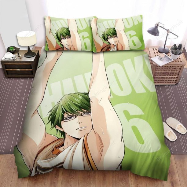 Kuroko’s Basketball Midorima Shutoku Number Quilt Duvet Cover Set Bedclothes3-Piece Bedding Set